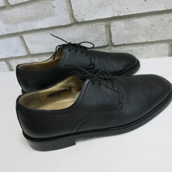 Pronto Uomo Pebbled Grained Leather Oxfords Shoes Men\'s Footwear Italy Sz 10.5 main image 6
